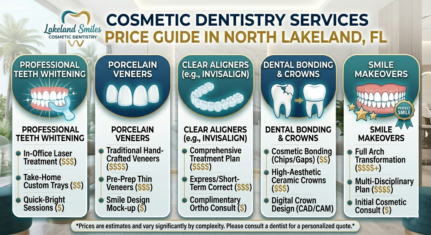 Cosmetic Dentistry Services Price Guide in North Lakeland, FL